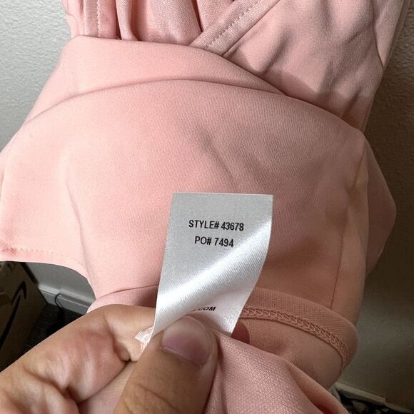 Lulus Pink High Neck Halter Neck Tie Mini Dress Size Large - Picture 5 of 6